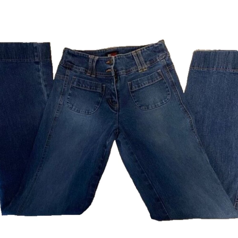 New York & Co Women’s denim blue jeans size 2 Bootcut Casual 90’s Boho